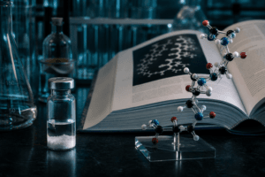 Peptide research still-life. Laboratory context only. Not for human use.