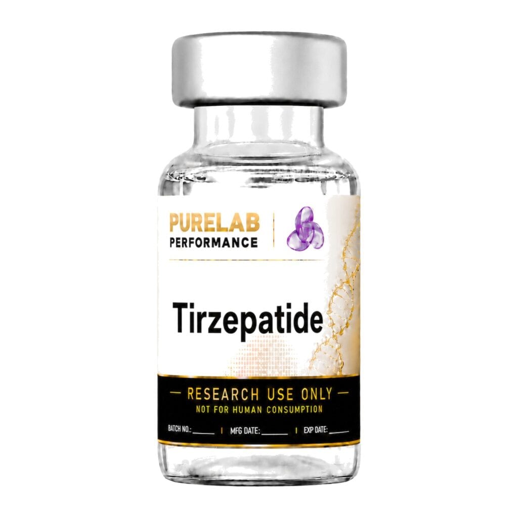 Tirzepatide research peptide vial — PureLab Performance